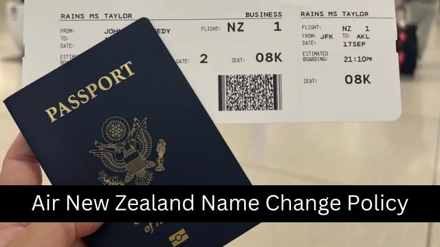 Air New Zealand Name Change Policy