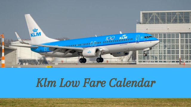 Klm Low Fare Calendar